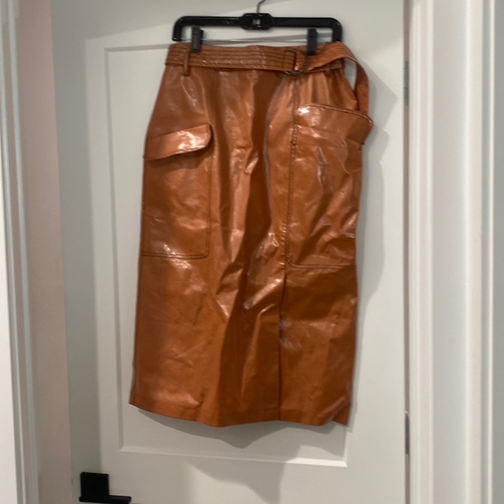 Patent midi Topshop skirt